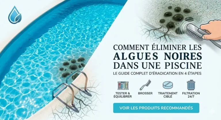 algues noires dans une piscine