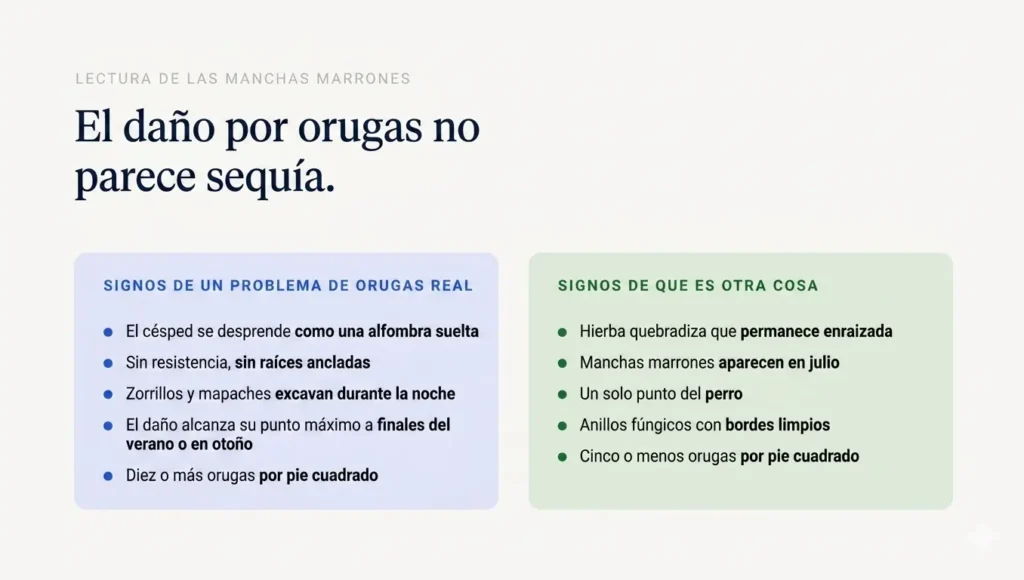 Guía práctica para identificar el daño real por orugas