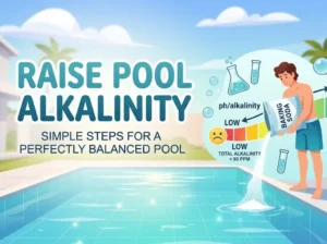 Adding baking soda to raise low pool water alkalinity