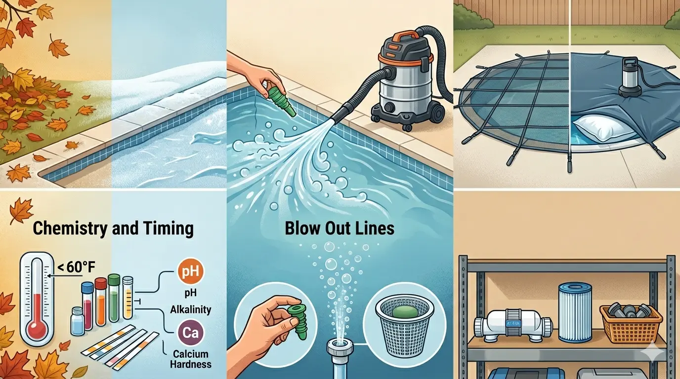 Winterize a pool