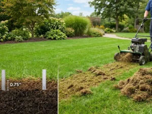dethatch a lawn