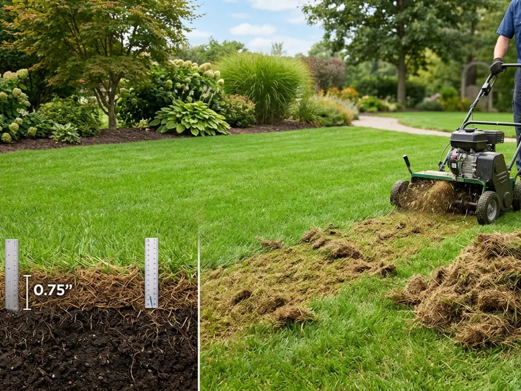 dethatch a lawn