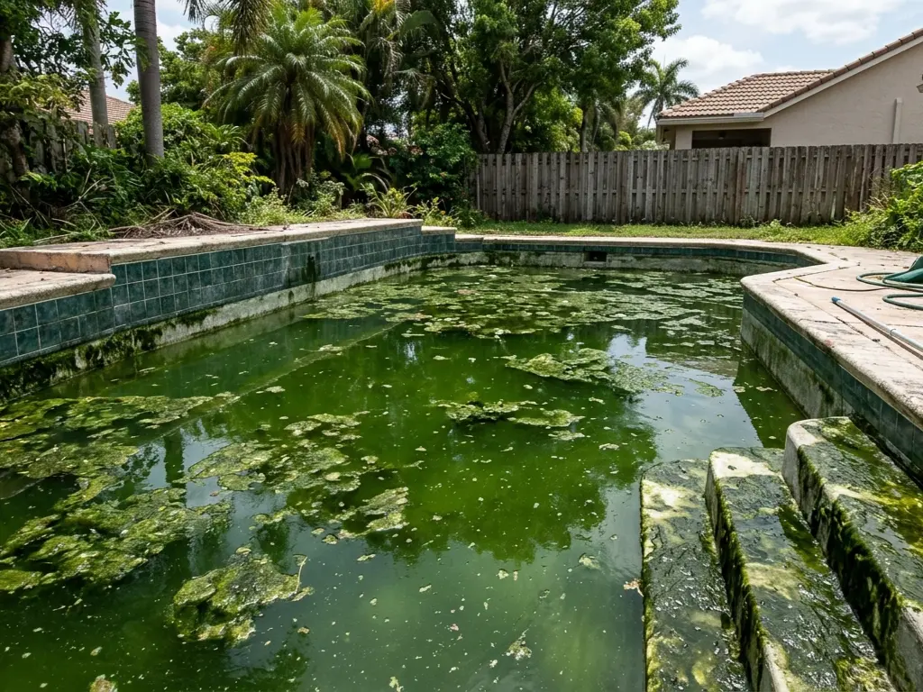 Green alage in pool