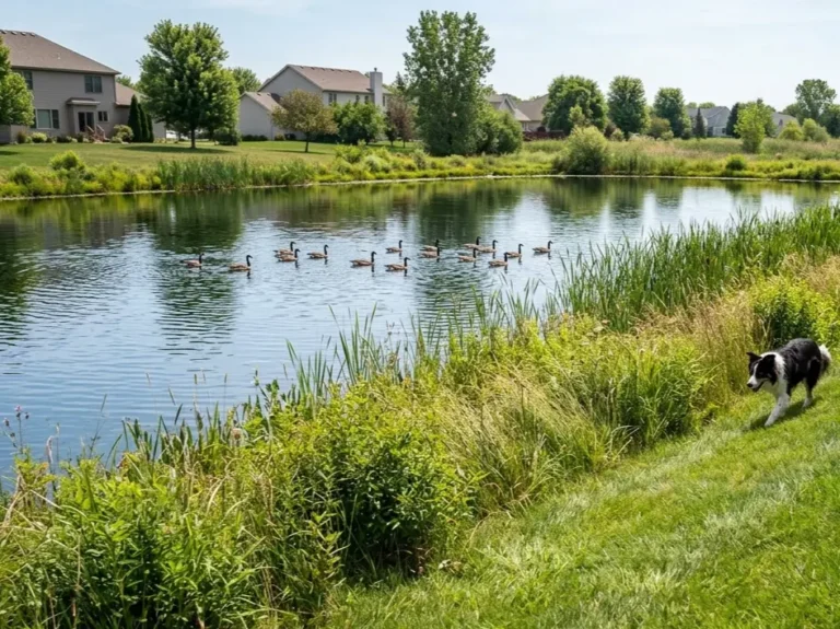 Keep geese off lawn