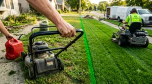 Lawn care professional service versus doing it yourself comparison