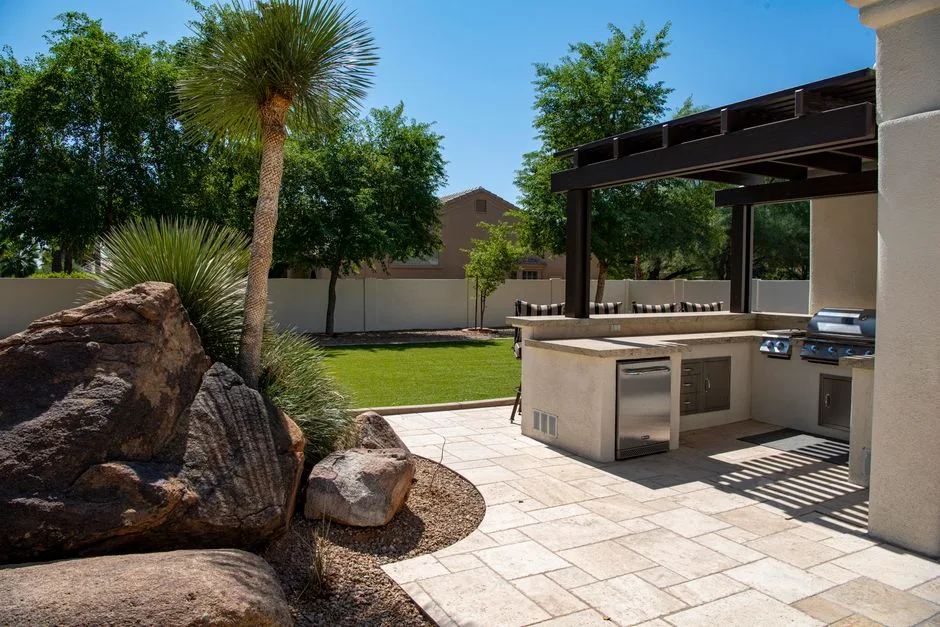 Cuisine d'Extérieur avec Couverture de Pergola