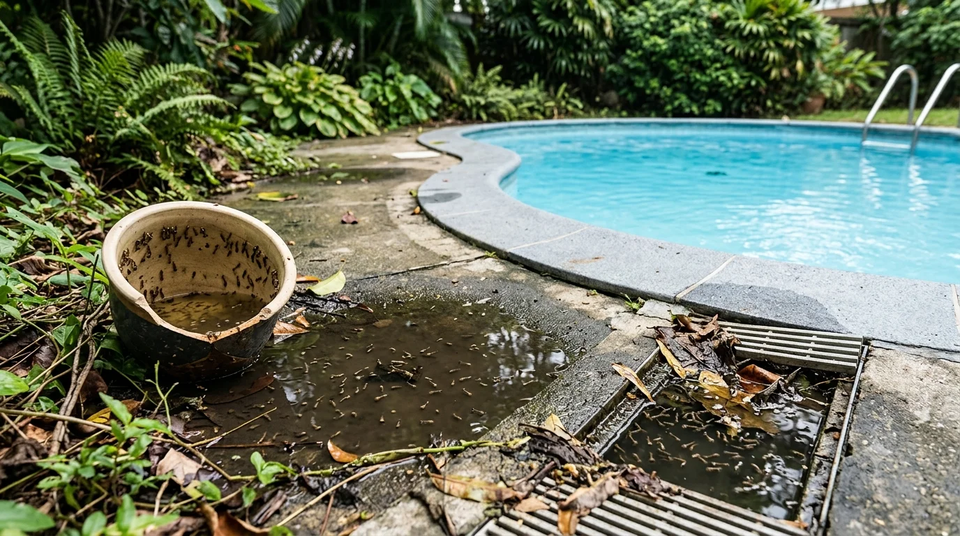 How to prevent mosquitoes from breeding in or near your swimming pool